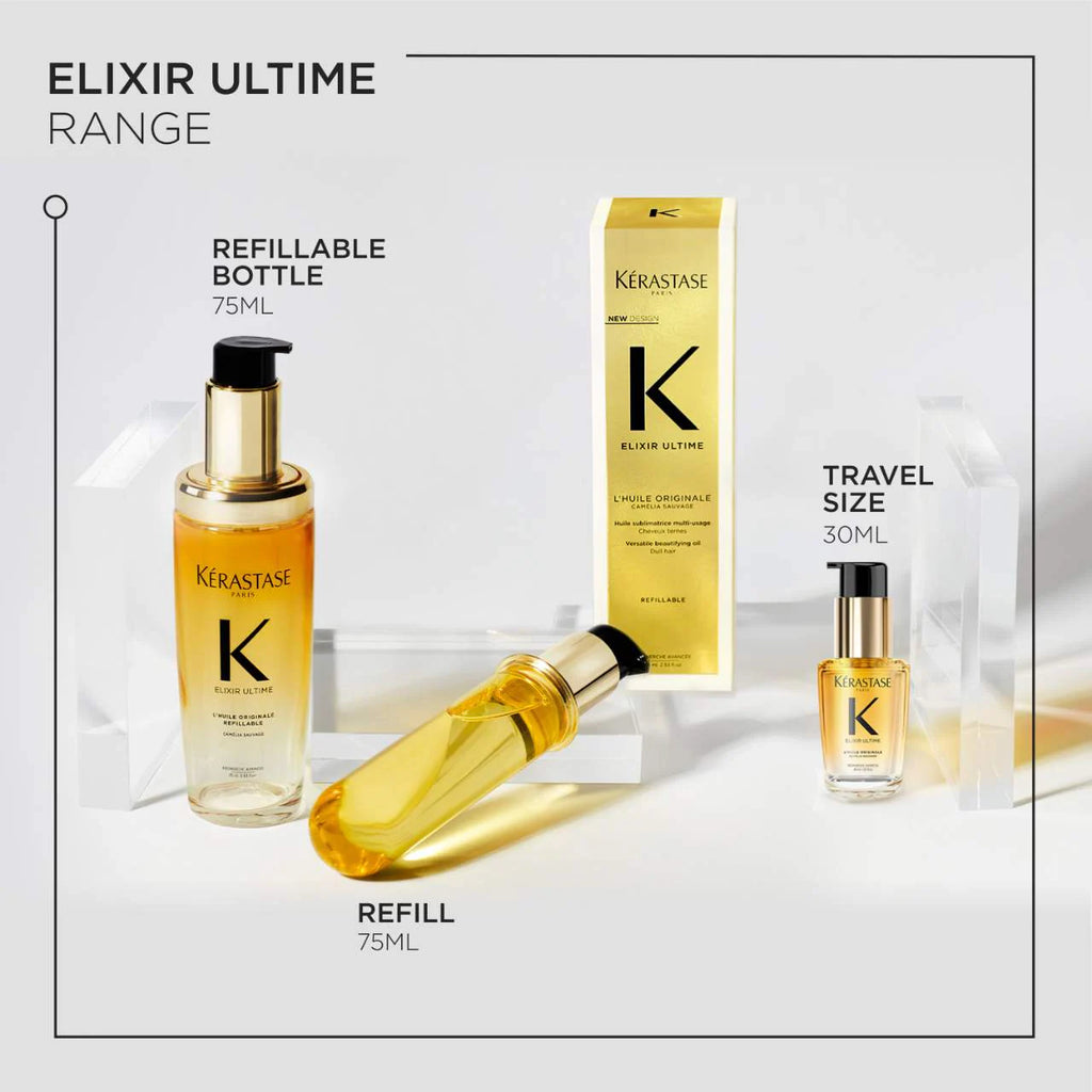 Elixir Ultime Refillable Hydrating Hair Oil for Shine
